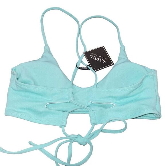 New Zaful Light Teal / Mint Green Bikini Top - Size M - Picture 2 of 6